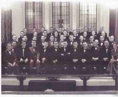 photo showing members who donated to rebuilding of Lidice