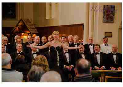 soprano Jane Johnson and 'her boys'